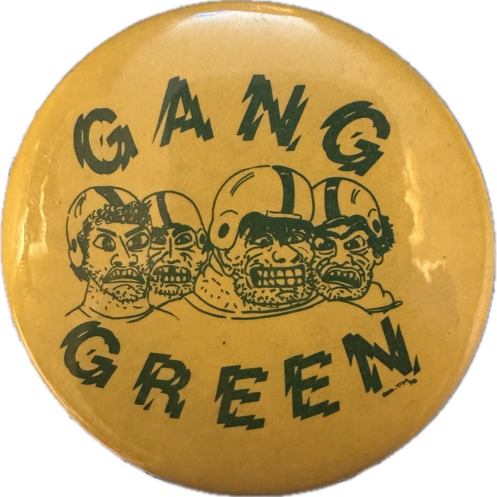 1976 Gang Green Bay Packers NFL NFC Football Wisconsin Pinback Button Vintage